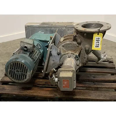 Used 8" dia. Side Entry Flo-tronics Stainless Steel Offset Rotary Feeder Airlock