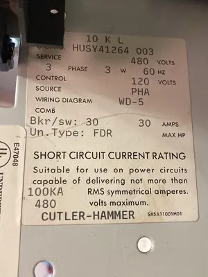 USED CUTLER-HAMMER HUSY41264 003