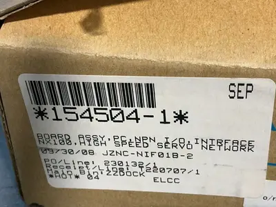 New | in-Stock 2008 YASKAWA / MOTOMAN JZNCNIF01B2 I/O Boards & Replacement Parts Ohio US | HGR 24 #1518346