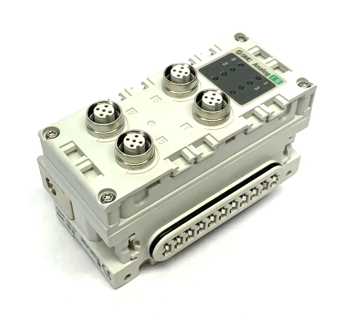 New | in-Stock SMC Analog Input 4-Channel Serial Interface Unit 2 x M12 Ports PLC Input & Output Michigan US | Maverick Industrial Sales #1454220