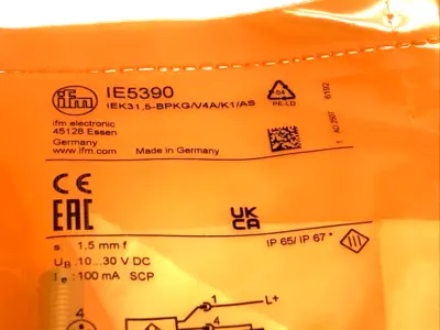 New | in-Stock ifm IEK31,5-BPKG/V4A/K1/AS Proximity Sensors Michigan US | Maverick Industrial Sales #1389260