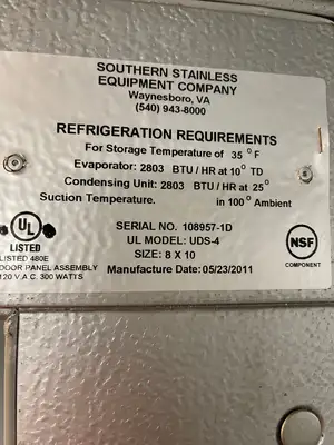Used Southern Stainless Used Southern Stainless 8' X 10' Refrigerated Walk-in Cooler - FG6 Walk-Ins Illinois US | Falcon Restaurant Supply #1374707