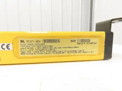 STI 70157-1034 Light Curtain 870mm Transmitter MiniSafe 4600 24vdc