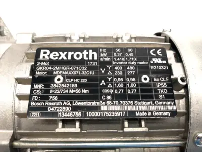 New | in-Stock Bosch Rexroth MDEMAXX071-32C1U, 3842542189, GKR04-2MHGR-071C32 Gearmotors Michigan US | Maverick Industrial Sales #1455631