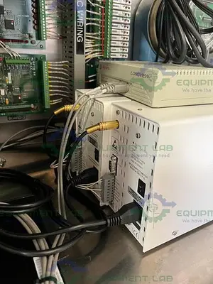 USED VARIAN CHROMATOGRAPHY CONTROL SKID W/ 2.4 HP DUAL HEAD PUMP, 2.4 HP HEAT PUMPS