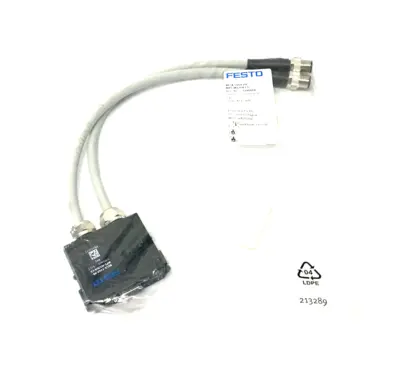 NEW FESTO CONNECTING CABLE, DUAL M12 4-PIN, 5391469