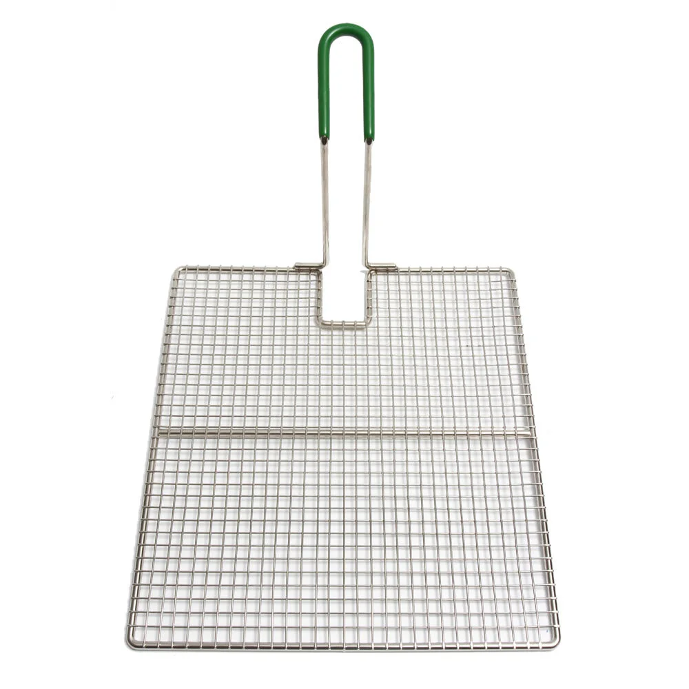 Frymaster 803-0136 Full Pot Fryer Basket Support Screen W/ Handle - 13 3/4" X 12 1/2"
