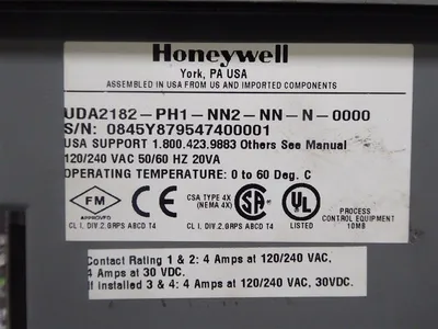 Honeywell UDA2182-PH1-NN2-NN-N-0000 Dual Input Analytical Analyzer Used