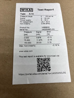 New | in-Stock WIKA A-10 Sensors Indiana US | J&J Industrial Supply #1258323
