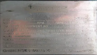SPC9241  Agitator 2 hp Chemineer top mount agitator model 1 HTD-2