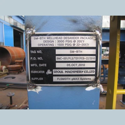 FLSmidth gMAX Wellhead Turndown Desander Hydrocyclone