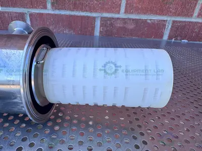 USED SARTORIUS 7P010QY25SCPGCLB STAINLESS STEEL FILTER HOUSING W/ FILTER
