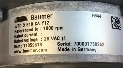 Used BAUMER ELECTRIC WTD3B10KAY12 PLC Processors | Palmetto Automation #1154894
