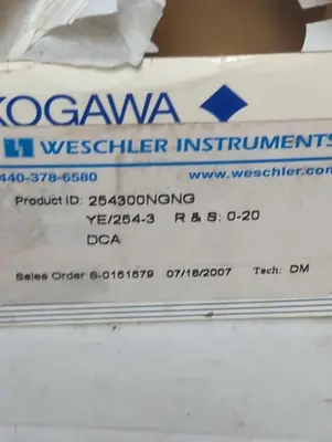 New | in-Stock YOKOGAWA YE/254-3 Meters - Misc Ohio US | Surplus Asset Holdings #1365698