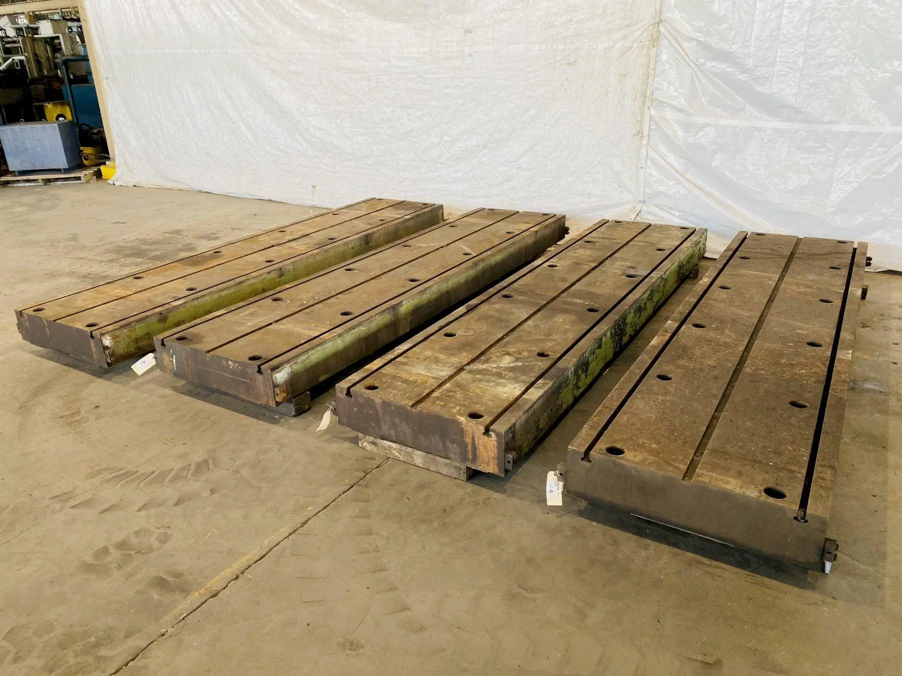 62" X 262" X 8" T SLOTTED FLOOR PLATES. STOCK # 0317522
