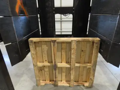 42"W x 48"L Pallet Feeder Dispenser for Robot Palletizer Conveyor 98"H