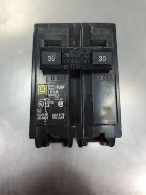 USED Square D AD-9034 Circuit Breaker, 30A, 10kA, 120/240VAC