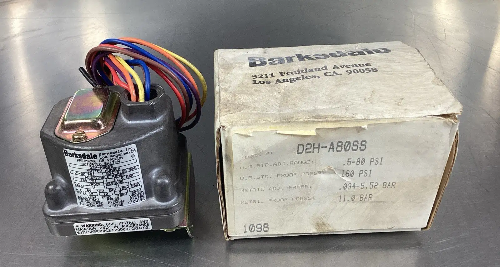 Used Barksdale DSH-A80SS Pressure Switches South Carolina US | Palmetto Automation #1539725