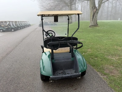 (1) 2017 E-Z-Go golf cart with a Kawasaki gas engine, model 625111G01, includes canopy, ball cover, ...