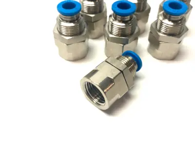 USED FESTO BULKHEAD PUSH-IN FITTING G1/4" X 6MM TUBE