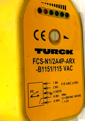 NEW TURCK FCS-N1/2A4P-ARX-B1151/115VAC FLOW MONITOR 6871025 FCSN12A4PARXB1151115