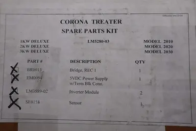CORONA TREATER SPARE PARTS KIT LM5280-03 STOCK 5153