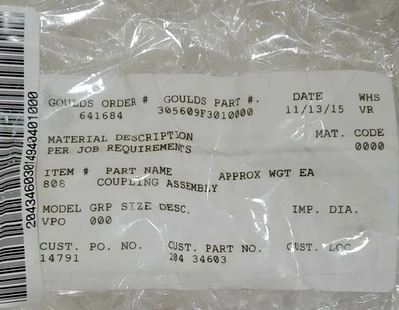 NEW Goulds 305609F3010000