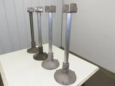 3.75" Tabletop Conveyor Aluminum Pedestal Round Pipe Leg Stand 28"-32"H Set of 4