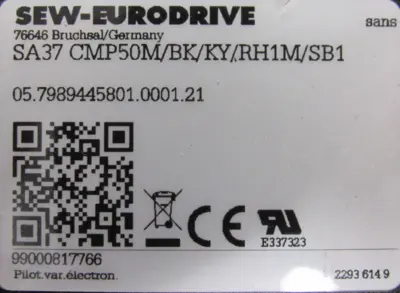 NEW SEW EURODRIVE SA37 CMP50M/BK/KY/RH1M/SB1 GEARMOTOR SA37CMP50MBKKYRH1MSB1
