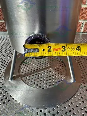 USED AQUASYN HASTELLOY C 22 SINGLE WALL  14 LITER TANK W/ AQUASYN VALVE