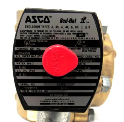 NEW ASCO EF8210G100 SOLENOID VAVLE 24DC