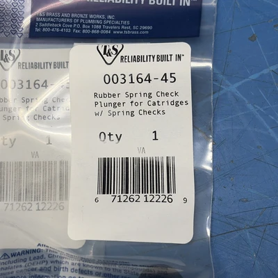 New | in-Stock T&S 003164-45 Estate & Personal Property Indiana US | J&J Industrial Supply #1513149