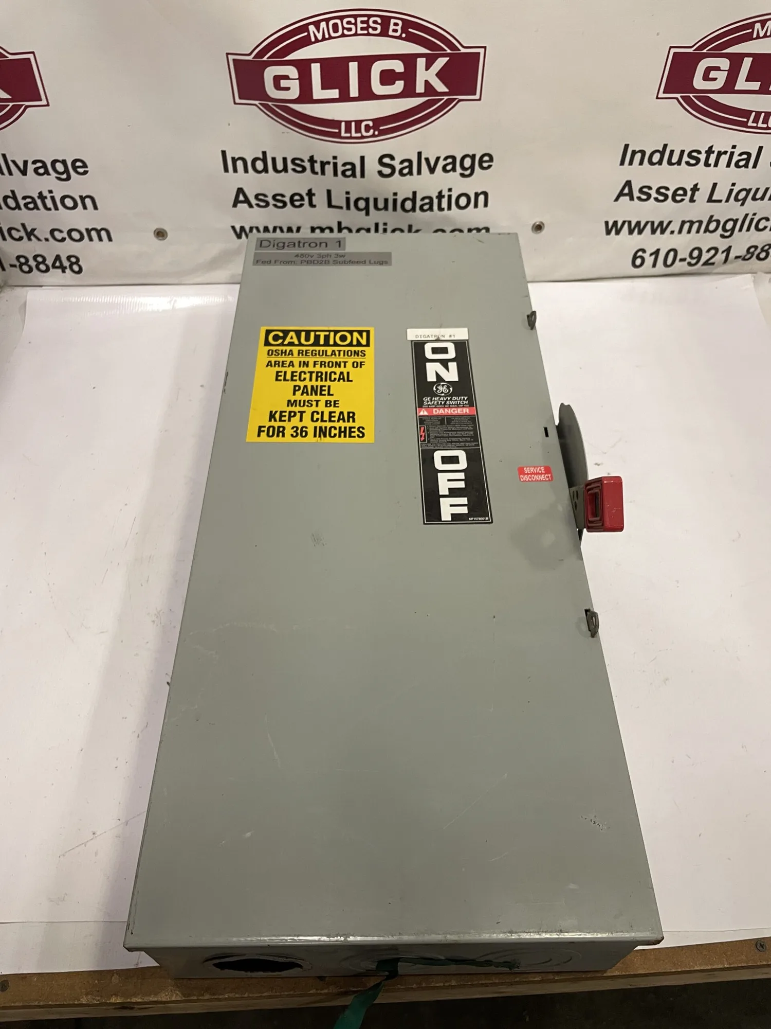 GE TH3364 200A 3 Pole Fusible Safety Disconnect Switch 600VAC 250VDC