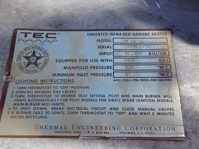 USED THERMAL ENGINEERING CORPORATION D50 CDSIN2