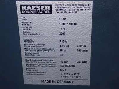 USED 2007 KAESER TE 91