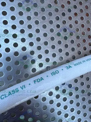 USED ADVANTA PURE APSM-P-0500 55" SILICONE HOSE W/ 1/2 " SANITARY FITTING