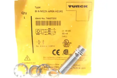 NEW TURCK BI 4-M12K-AP6X-H1141 SENSOR T4607200 BI4M12KAP6XH1141