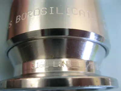 1-1/2" LJ Star Stainless Borosilicate Inline Flow Indicator Sightglass L5