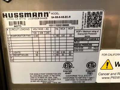 1-0627 Hussmann Q4 6 Foot Self Service Deli Cooler-Remote