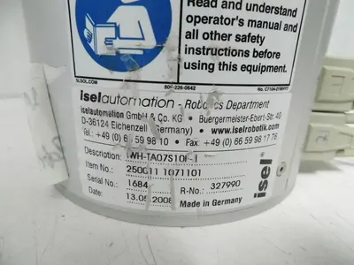 Used ISEL AUTOMATION IWH-TA07S10F-1 Misc Electrical & Power Parts Texas US | Aucto #1307284