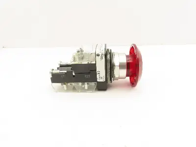 Allen Bradley 800T-FXJQ24RA1 Red Illuminated Mushroom Push/Pull Button 30mm