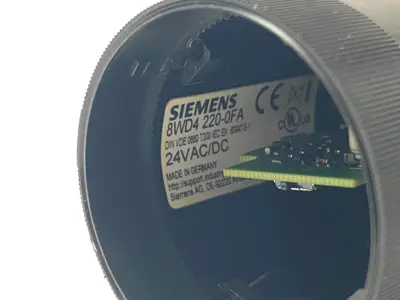 USED SIEMENS CONTINUOUS/PULSE BUZZER ELEMENT 50MM BLACK 24V AC/DC