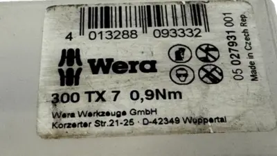 LOT OF 2 NEW WERA 05027931001 TORQUE INDICATORS 300 TX 7/0.9 NM