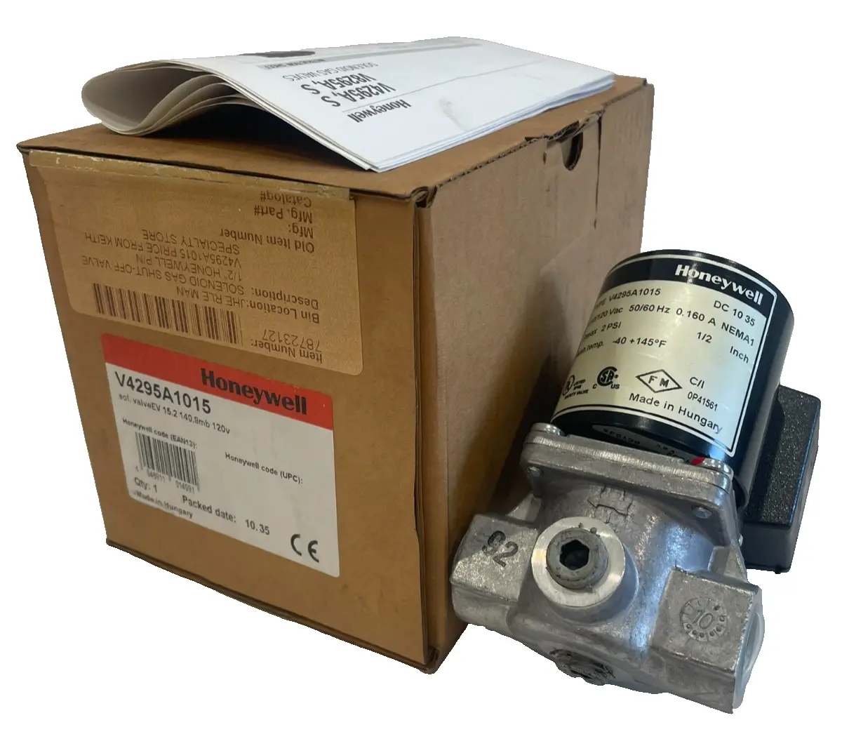 NEW HONEYWELL V4295A1015 SOLENOID VALVE