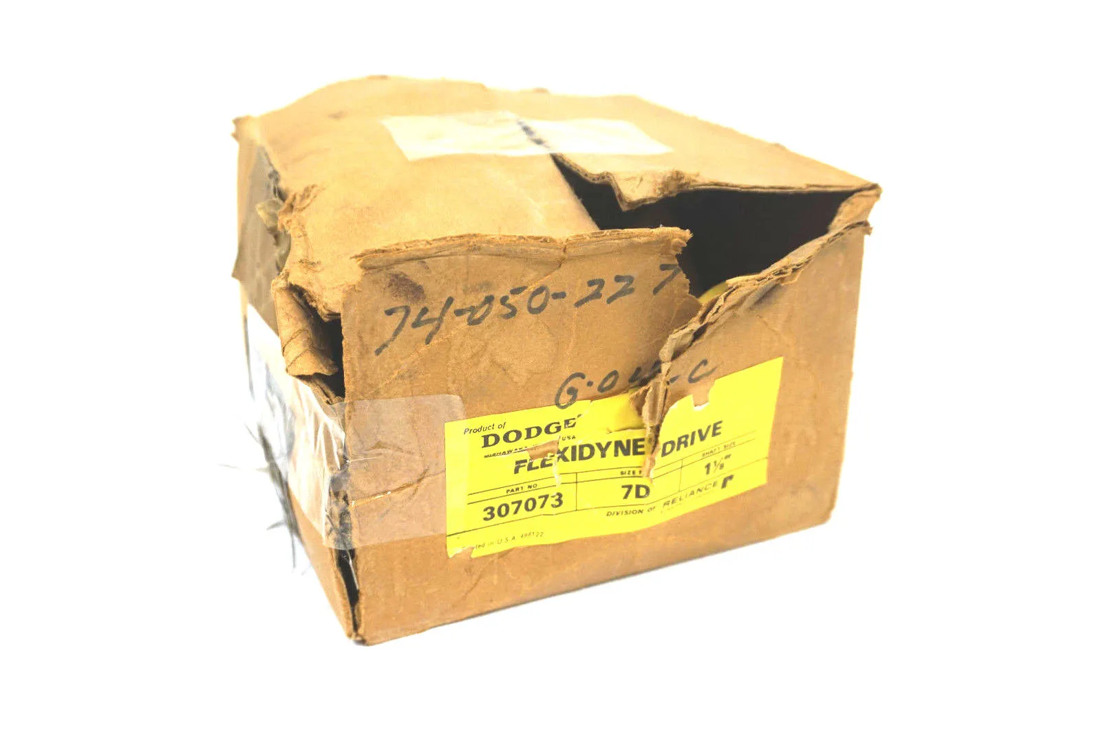 NEW DODGE 307073 FLEXIDYNE DRIVE COUPLING SIZE:7D, SHAFT SIZE: 1 1/8