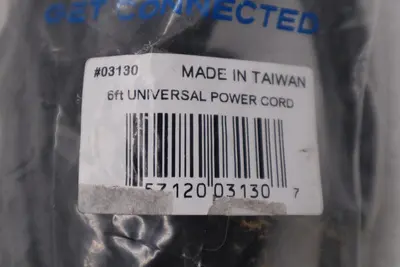 C2G 03130 Universal Power Cord Replacement Cable NEW STOCK H1464A