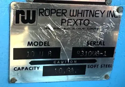 USED ROPER WHITNEY PEXTO 10-U-8