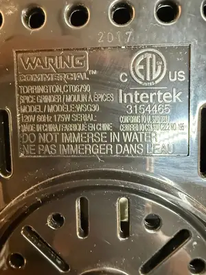 Waring Commercial WSG30 Spiced Grinder (2.5.5)