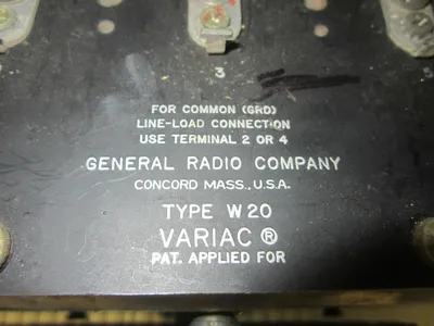 General Radio Company Type W20 Variable Autotransformer