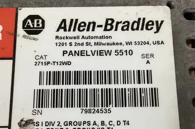 USED Allen-Bradley 2715P-T12WD Ser A PanelView 5510 HMI TouchPanel